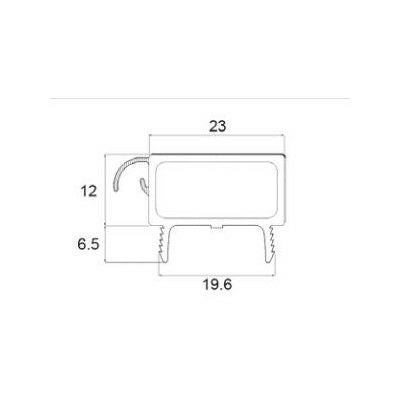 LIXIL/TOSTEM リビング建材用部品 ＳＬ(戸襖、和襖、和障子) 戸襖ドア：戸当り(パッキンあり) L＝3800[NZAD110] [リクシル][トステム] 2枚目