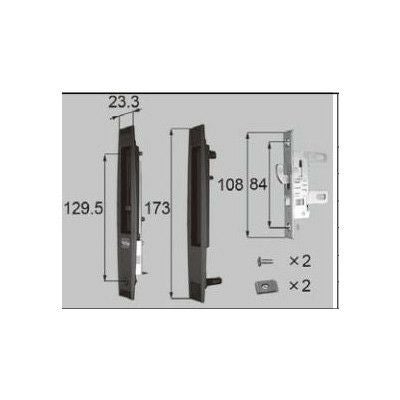 LIXIL/TOSTEM ドア引戸用部品 錠 玄関店舗勝手口引戸 引手錠：一番町引手内錠[L1Y55] [リクシル][トステム]
