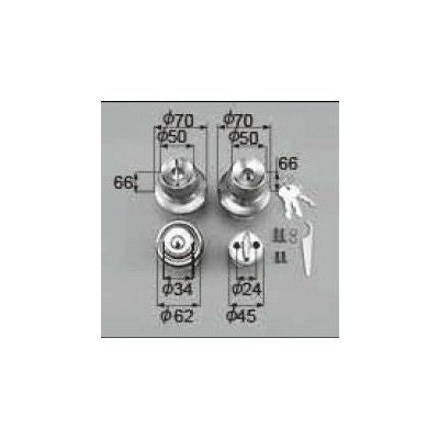 LIXIL/TOSTEM ドア引戸用部品 錠 玄関店舗勝手口テラスドア 把手：握り玉セット[FNMZ140] [リクシル][トステム]