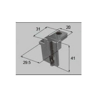 LIXIL/TOSTEM 窓サッシ用部品 ピースクリップ振れ止め 雨戸：下部振れ止め[FNMB157] [リクシル][トステム]