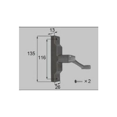 LIXIL/TOSTEM 窓サッシ用部品 錠 装飾窓 オペレーター：オペレーターハンドル[FNMB026] [リクシル][トステム]