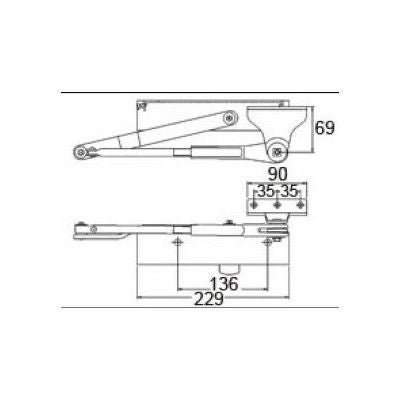 LIXIL/TOSTEM ドア引戸用部品 ドアクローザ 玄関店舗勝手口テラスドア：ドアクローザ ベルエア2取替ランマ付枠用[DNXB202] [リクシル][トステム]
