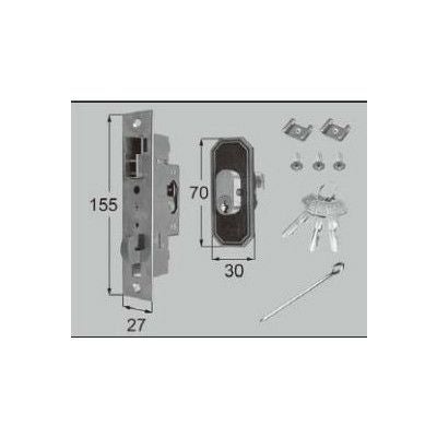 LIXIL/TOSTEM ドア引戸用部品 錠 玄関店舗勝手口引戸 引分け錠：内外錠(外障子用)[DDZZ111] [リクシル][トステム]