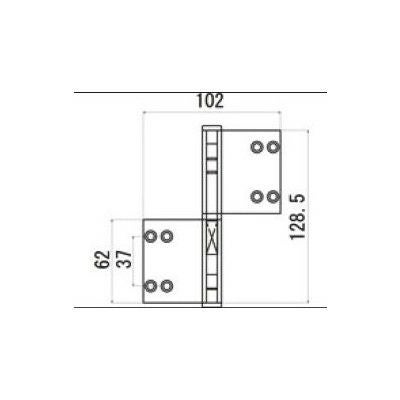 LIXIL/TOSTEM ドア引戸用部品 丁番 玄関店舗勝手口テラスドア：住宅防火玄関用交換用丁番(3枚入)[DDZT1103R] [リクシル][トステム]