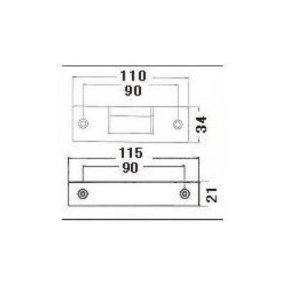 LIXIL/TOSTEM ドア引戸用部品 錠 玄関店舗勝手口テラスドア ストライクセット：サブストライクセット[DCWZ0002] [リクシル][トステム] 2枚目