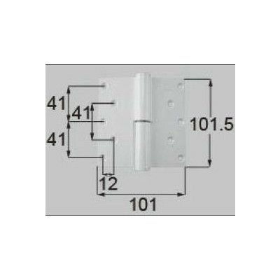 LIXIL/TOSTEM ドア引戸用部品 丁番 玄関店舗勝手口テラスドア：丁番 プレナス用左吊 L[DCFZ714] [リクシル][トステム]