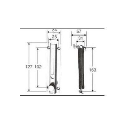 LIXIL/TOSTEM ドア引戸用部品 ドアチェーン 玄関店舗勝手口テラスドア：ドアチェーン[DASZ451] [リクシル][トステム]