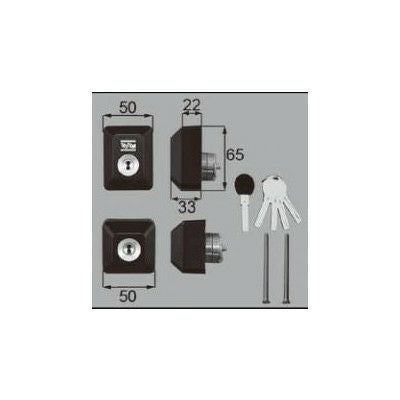 LIXIL/TOSTEM ドア引戸用部品 錠 玄関店舗勝手口テラスドア ロック：シリンダーセットWキー[D5GZ2003] [リクシル][トステム]