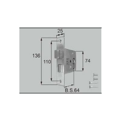 LIXIL/TOSTEM ドア引戸用部品 錠 玄関店舗勝手口テラスドア 箱錠：箱錠[D1Y58] [リクシル][トステム]