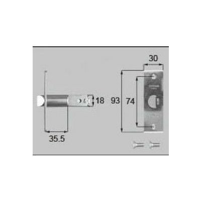 LIXIL/TOSTEM ドア引戸用部品 錠 浴室ドア・引戸：箱錠[D1X83] [リクシル][トステム]