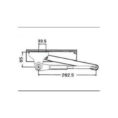 LIXIL/TOSTEM ドア引戸用部品 ドアクローザ 玄関店舗勝手口テラスドア：ドアクローザ[D1X22] [リクシル][トステム]