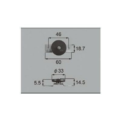LIXIL/TOSTEM ドア引戸用部品 戸車 玄関・店舗・勝手口引戸：振れ止め車(4枚建・引違戸・引分戸)[AZWZ950] [リクシル][トステム]