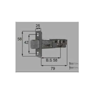LIXIL/TOSTEM ドア引戸用部品 錠 玄関店舗勝手口テラスドア 箱錠：サブ箱錠[AZWZ759] [リクシル][トステム]