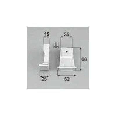 LIXIL/TOSTEM ドア引戸用部品 引手 浴室中折れドア：ブラケットセット[AZWB584] [リクシル][トステム]