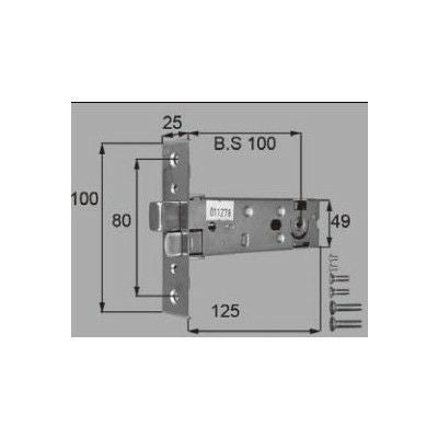 LIXIL/TOSTEM ドア引戸用部品 錠 玄関店舗勝手口テラスドア 箱錠：箱錠[AZWB578] [リクシル][トステム] 2枚目