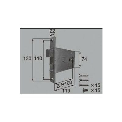 LIXIL/TOSTEM ドア引戸用部品 錠 玄関店舗勝手口テラスドア 箱錠：箱錠[AZWB574] [リクシル][トステム]