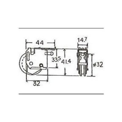 LIXIL/TOSTEM ドア引戸用部品 戸車 玄関・店舗・勝手口引戸：店舗引戸用戸車[AZGZ0003] [リクシル][トステム]
