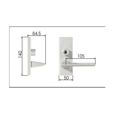 LIXIL/TOSTEM リビング建材用部品 ドア ハンドル：スタイルDタイプ把手シリンダー錠[MZTZTDC51] [リクシル][トステム]