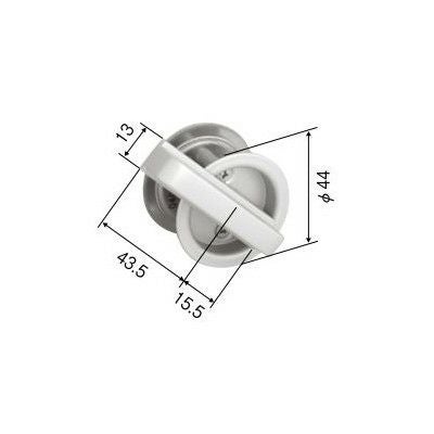 LIXIL/TOSTEM リビング建材用部品 引戸 引戸錠ストライク：大型サムターン表示錠[MZTZBDH62] [リクシル][トステム] 2枚目