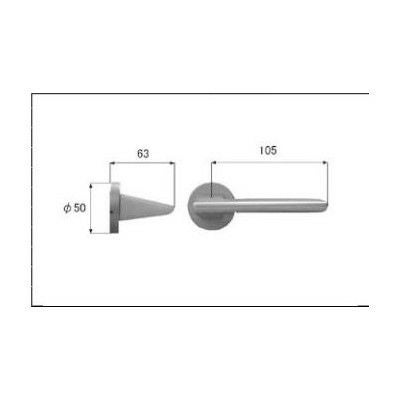 LIXIL/TOSTEM リビング建材用部品 ドア ハンドル：サークルAハンドル空錠[MZSZDA062] [リクシル][トステム]
