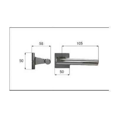 LIXIL/TOSTEM リビング建材用部品 ドア ハンドル：スクエアBハンドル空錠[MZSZCB052] [リクシル][トステム] 2枚目