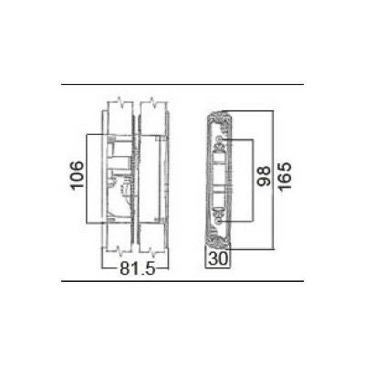 LIXIL/TOSTEM ドア引戸用部品 錠 玄関・店舗・勝手口引戸 召合せ錠：内錠[L1Y37] [リクシル][トステム]