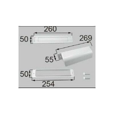 LIXIL/TOSTEM ドア引戸用部品 ポスト 玄関店舗勝手口テラスドア：ポストセット[L1X42] [リクシル][トステム] 2枚目