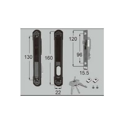 LIXIL/TOSTEM ドア引戸用部品 錠 玄関店舗勝手口引戸 片引き錠：内外錠[DDZZ117] [リクシル][トステム]