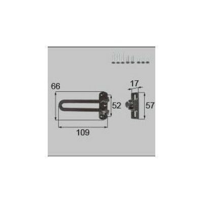 LIXIL/TOSTEM ドア引戸用部品 ドアチェーン 玄関店舗勝手口テラスドア：ドアガード プレナス半外付枠[DCFZ724] [リクシル][トステム]