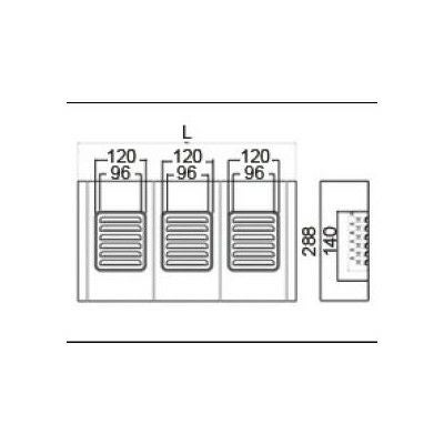 LIXIL/TOSTEM ドア引戸用部品 その他 浴室ドア・引戸：換気ガラリセット-浴室用W16用[D1X27] [リクシル][トステム]
