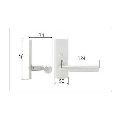 LIXIL/TOSTEM リビング建材用部品 ドア ハンドル：ウッドグリップCタイプ把手簡易錠[MZTBWCK05] [リクシル][トステム]