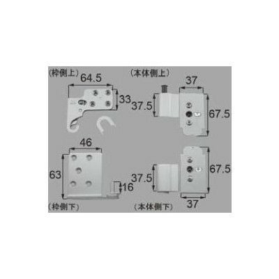 LIXIL/TOSTEM リビング建材用部品 ドア 丁番関係：ピボット丁番標準トイレ木扉用セット(RL)[MZDZPC002R] [リクシル][トステム]