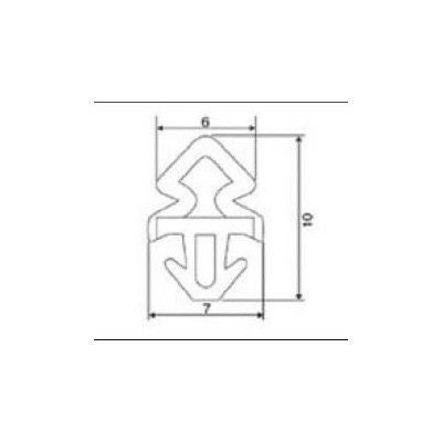 LIXIL/TOSTEM ドア引戸用部品 気密材パッキン 玄関店舗勝手口テラスドア：戸当り気密材[FNMT235] [リクシル][トステム]