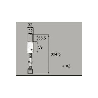 LIXIL/TOSTEM 窓サッシ用部品 錠 雨戸：雨戸錠73用(H66以上・上用錠)[C1X08] [リクシル][トステム]