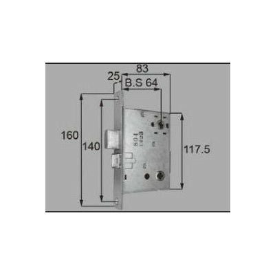 LIXIL/TOSTEM ドア引戸用部品 錠 玄関店舗勝手口テラスドア 箱錠：箱錠195(メイン)[AZWZ753] [リクシル][トステム]