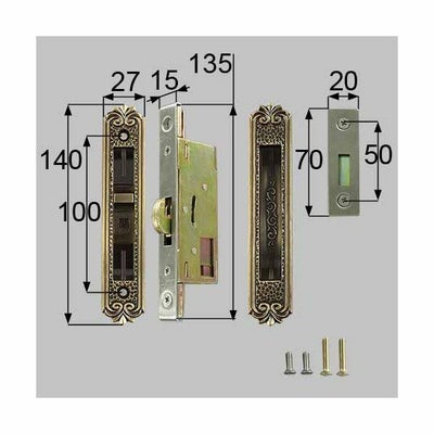 LIXIL/TOSTEM製玄関引戸用引手錠 引戸引手内錠セット L2Y09【リクシル】【トステム】