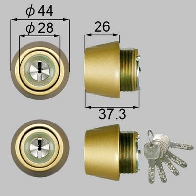 LIXIL/TOSTEM製玄関ドア用JNシリンダー DCZZ1001【リクシル】【トステム】