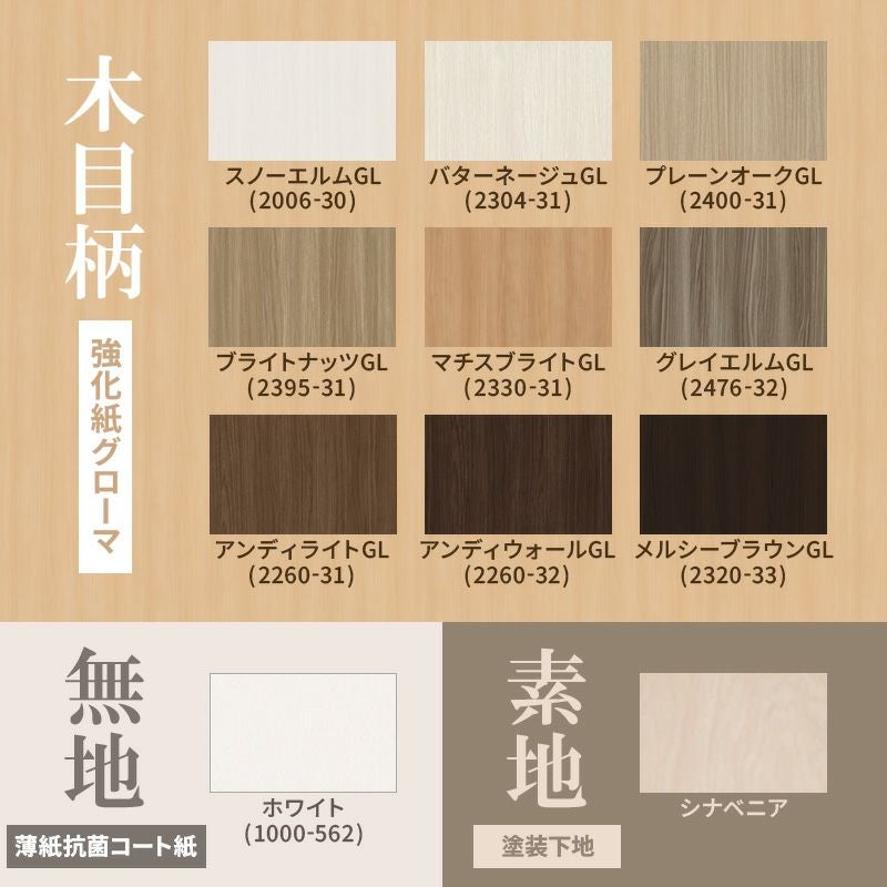 かんたん建具 アウトセット引き戸 上吊 フラットデザイン ドア巾～910mm ドア高さ～1810mm オーダーサイズ 後付け 室内引戸 交換 リフォーム DIY 2枚目