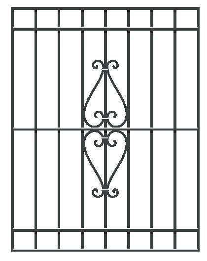 鋳物面格子 スパニッシュ型 06009 W810×H1096mm 壁付 LIXIL/TOSTEM リクシル/トステム 窓サッシ アルミ面格子 デザイン格子 おしゃれ 後付け リフォーム DIY