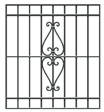 鋳物面格子 スパニッシュ型 06007 W810×H896mm 壁付 LIXIL/TOSTEM リクシル/トステム 窓サッシ アルミ面格子 デザイン格子 おしゃれ 後付け リフォーム DIY